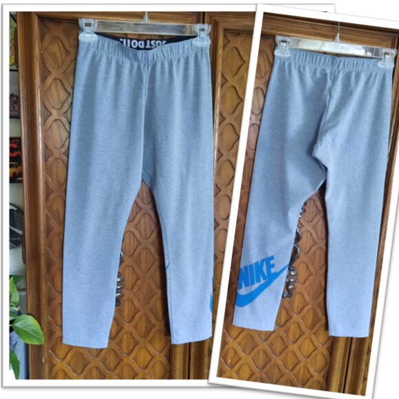 NIKE Sportswear Leg-A-See Graphic Logo Crop Leggings Style# 652478-006 - Size S - Picture 1 of 16